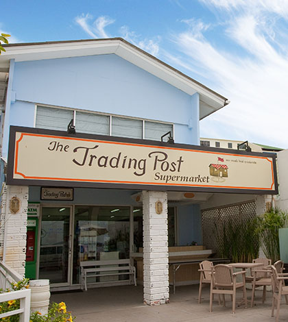 Buy necessities and groceries at the Trading Post.