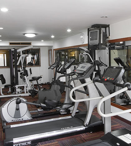 Work out in our fitness room.